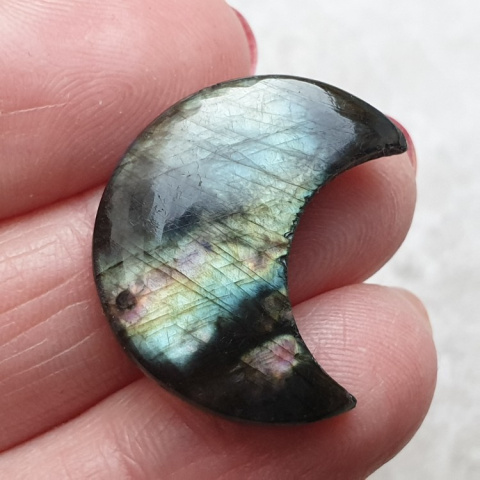 Labradorite cabochon moon 24x20 mm no 224 Labradorite cabochon moon 24x20 mm no 224