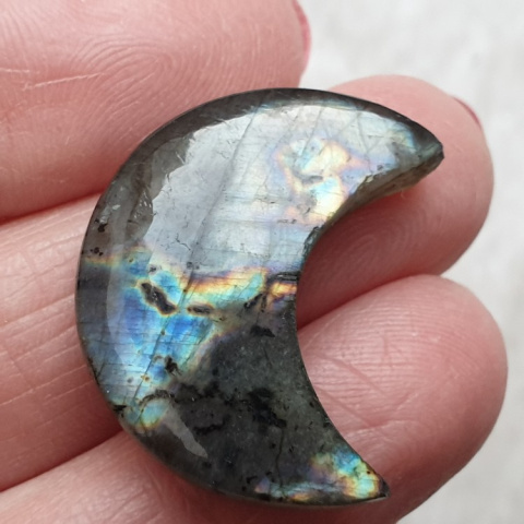 Labradorite cabochon moon 26x21 mm no 230 Labradorite cabochon moon 26x21 mm no 230