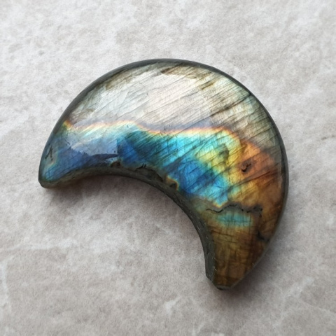 Labradorite cabochon moon 26x21 mm no 236 Labradorite cabochon moon 26x21 mm no 236