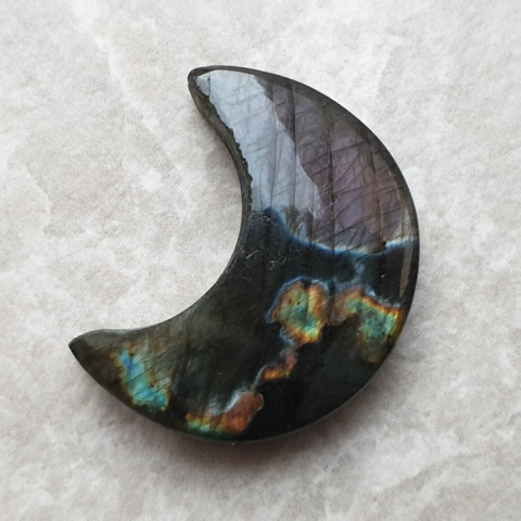 Labradorite cabochon moon 27x22 mm no 244 Labradorite cabochon moon 27x22 mm no 244