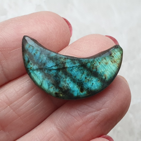 Labradorite cabochon moon 28x17 mm no. 207 Labradorite cabochon moon 28x17 mm no. 207