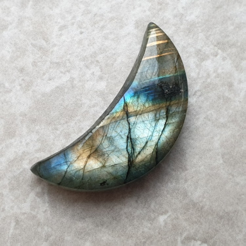 Labradorite cabochon moon 29x14 mm no. 245 Labradorite cabochon moon 29x14 mm no. 245