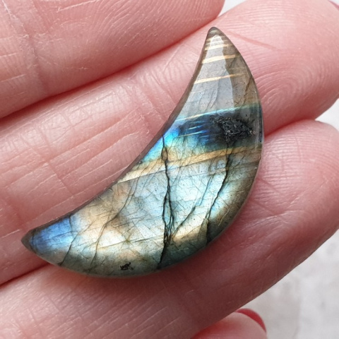 Labradorite cabochon moon 29x14 mm no. 245 Labradorite cabochon moon 29x14 mm no. 245