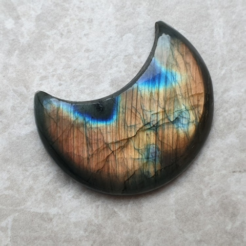 Labradorite cabochon moon 30x24 mm no 201 Labradorite cabochon moon 30x24 mm no 201