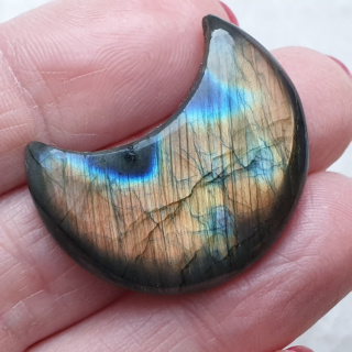 Labradoryt kaboszon księżyc 30x24 mm nr 201