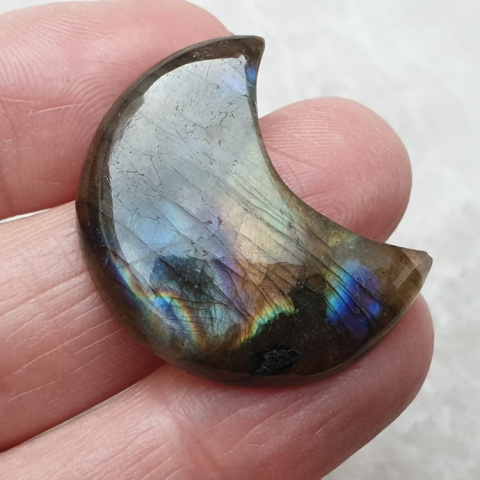 Labradorite cabochon moon 30x24 mm no 219 Labradorite cabochon moon 30x24 mm no 219