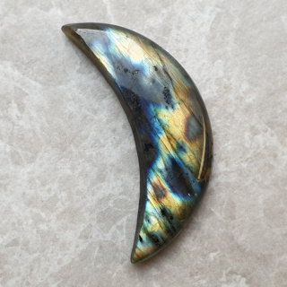 Labradoryt kaboszon księżyc 48x18 mm nr 173