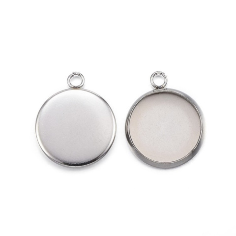 Cabochon setting fi 12 mm pendant 1 pc Cabochon setting fi 12 mm pendant 1 pc