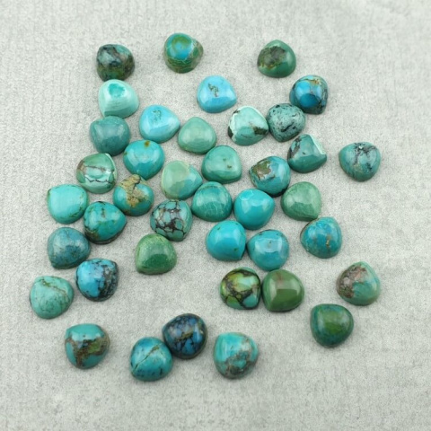 Tibetan turquoise cabochon teardrop 6x6 mm 1 pc. Tibetan turquoise cabochon teardrop 6x6 mm 1 pc.