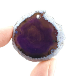 Agate slice with hole 33x33 mm no. 417