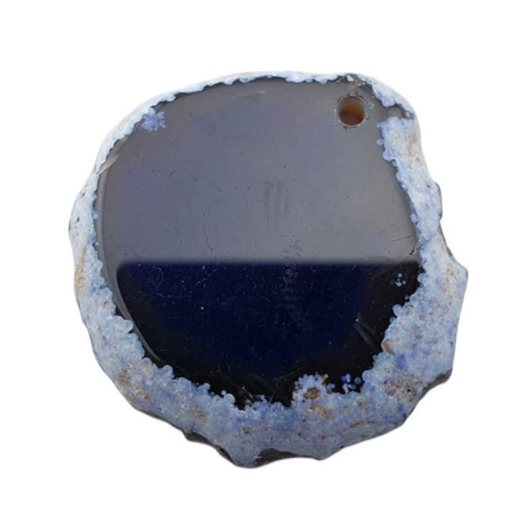 Agate slice with hole 33x33 mm no 417 Agate slice with hole 33x33 mm no 417