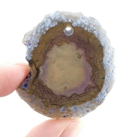 Agate slice with hole 39x34 mm no. 428 Agate slice with hole 39x34 mm no. 428