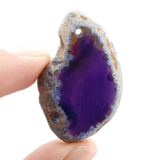 Agate slice with hole 40x26 mm no. 424