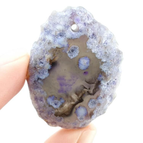 Agate slice with hole 40x30 mm no. 439 Agate slice with hole 40x30 mm no. 439