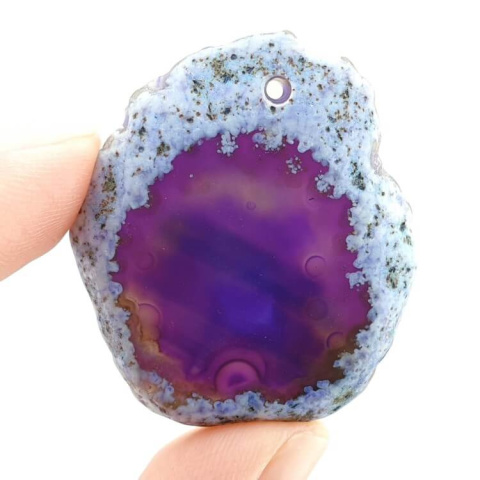 Agate slice with hole 42x35 mm no. 423 Agate slice with hole 42x35 mm no. 423