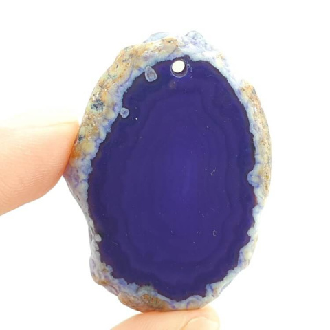 Agate slice with hole 43x31 mm No 425 Agate slice with hole 43x31 mm No 425