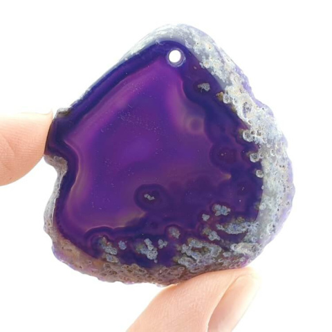 Agate slice with hole 45x43 mm no. 386 Agate slice with hole 45x43 mm no. 386