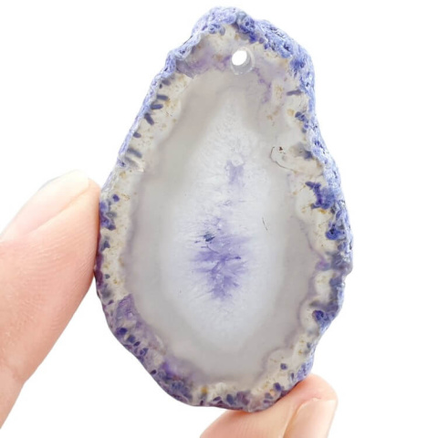 Agate slice with hole 47x30 mm no 432 Agate slice with hole 47x30 mm no 432