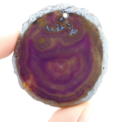 Agate slice with hole 47x43 mm no. 391 Agate slice with hole 47x43 mm no. 391