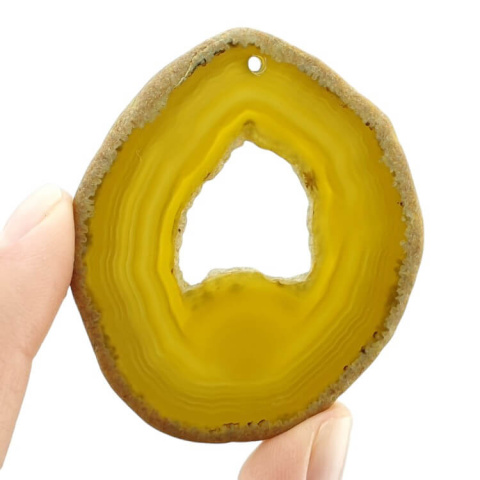 Agate slice with hole 49x50 mm no 357 Agate slice with hole 49x50 mm no 357