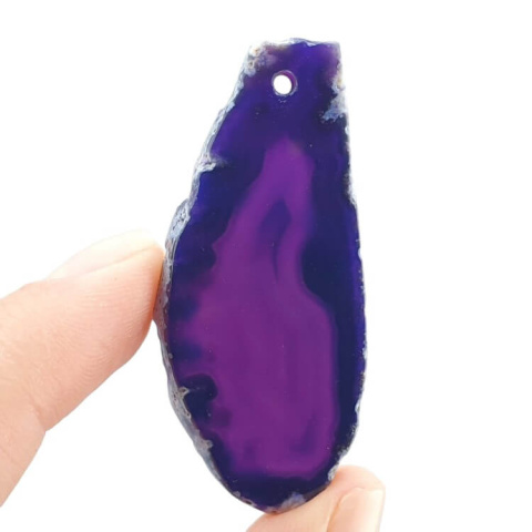 Agate slice with hole 50x24 mm no. 405 Agate slice with hole 50x24 mm no. 405