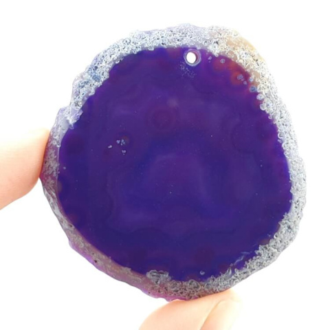 Agate slice with hole 51x49 mm no. 413 Agate slice with hole 51x49 mm no. 413