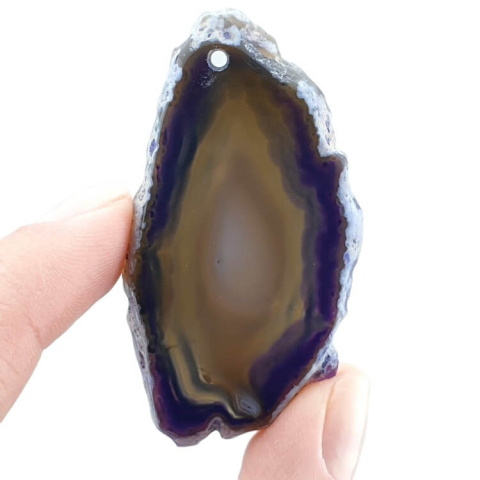 Agate slice with hole 56x30 mm no 401 Agate slice with hole 56x30 mm no 401