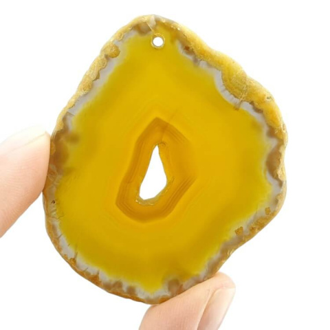 Agate slice with hole 57x47 mm no. 363 Agate slice with hole 57x47 mm no. 363
