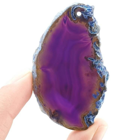 Agate slice with hole 58x36 mm no. 408 Agate slice with hole 58x36 mm no. 408