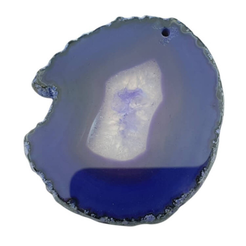 Agate slice with hole 58x53 mm no. 379 Agate slice with hole 58x53 mm no. 379