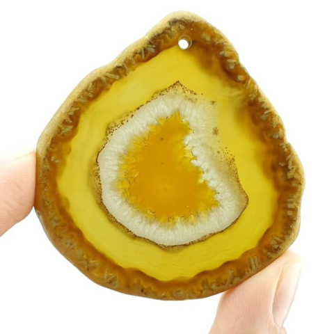 Agate slice with hole 58x54 mm no. 338 Agate slice with hole 58x54 mm no. 338