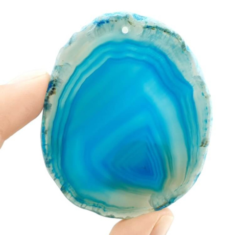 Agate slice with hole 62x50 mm No 497 Agate slice with hole 62x50 mm No 497