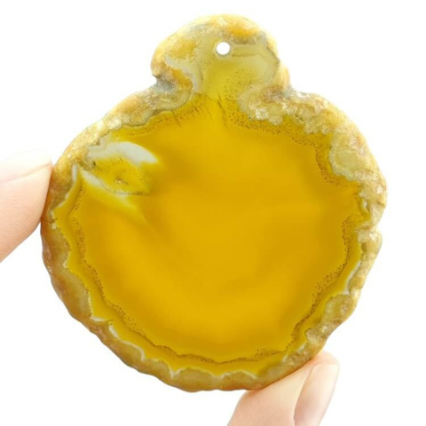 Agate slice with hole 63x58 mm no. 352 Agate slice with hole 63x58 mm no. 352