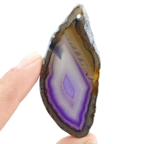 Agate slice with hole 65x29 mm no 441 Agate slice with hole 65x29 mm no 441