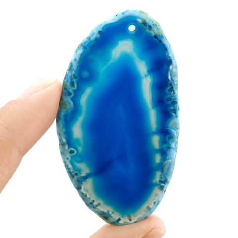 Agate slice with hole 65x36 mm no 484 Agate slice with hole 65x36 mm no 484