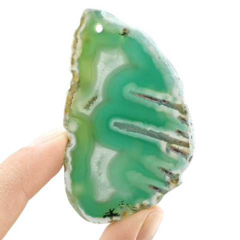 Agate slice with hole 65x40 mm no. 557 Agate slice with hole 65x40 mm no. 557