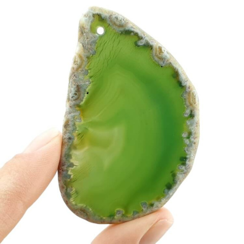 Agate slice with hole 66x41 mm no. 537 Agate slice with hole 66x41 mm no. 537