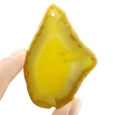 Agate slice with hole 66x46 mm no 369 Agate slice with hole 66x46 mm no 369