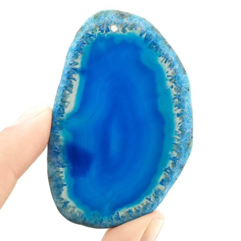 Agate slice with hole 68x45 mm no 485 Agate slice with hole 68x45 mm no 485