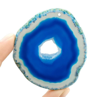 Agate slice with hole 68x60 mm No 495