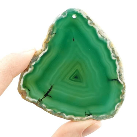 Agate slice with hole 68x68 mm no. 525 Agate slice with hole 68x68 mm no. 525