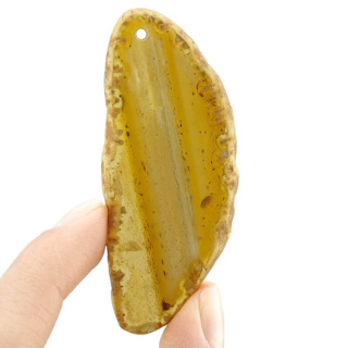 Agate slice with hole 69x30 mm no 378