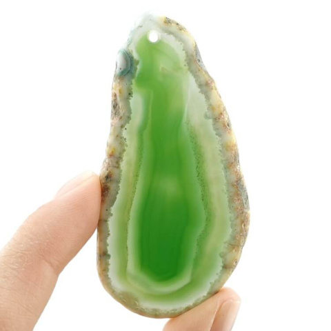 Agate slice with hole 69x35 mm no 549 Agate slice with hole 69x35 mm no 549