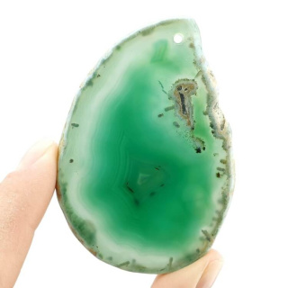 Agate slice with hole 69x49 mm no. 522