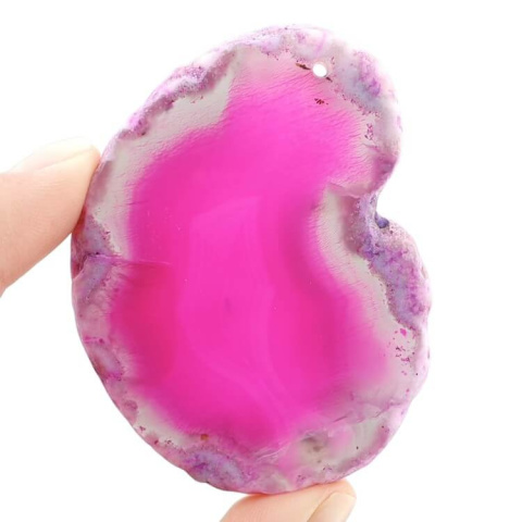 Agate slice with hole 69x52 mm no 476 Agate slice with hole 69x52 mm no 476