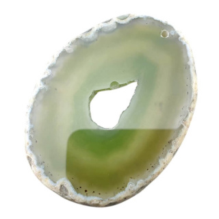 Agate slice with hole 69x52 mm no 518