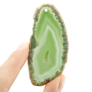 Agate slice with hole 70x33 mm no 554