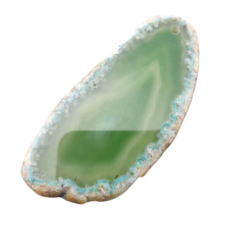 Agate slice with hole 70x33 mm no 554