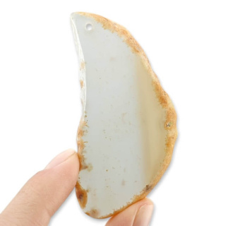 Agate slice with hole 70x35 mm no 329