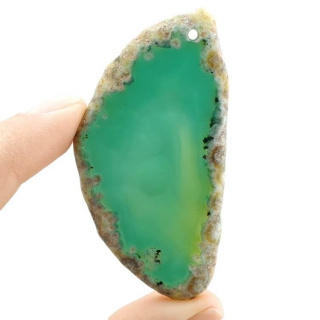 Agate slice with hole 70x35 mm no 535